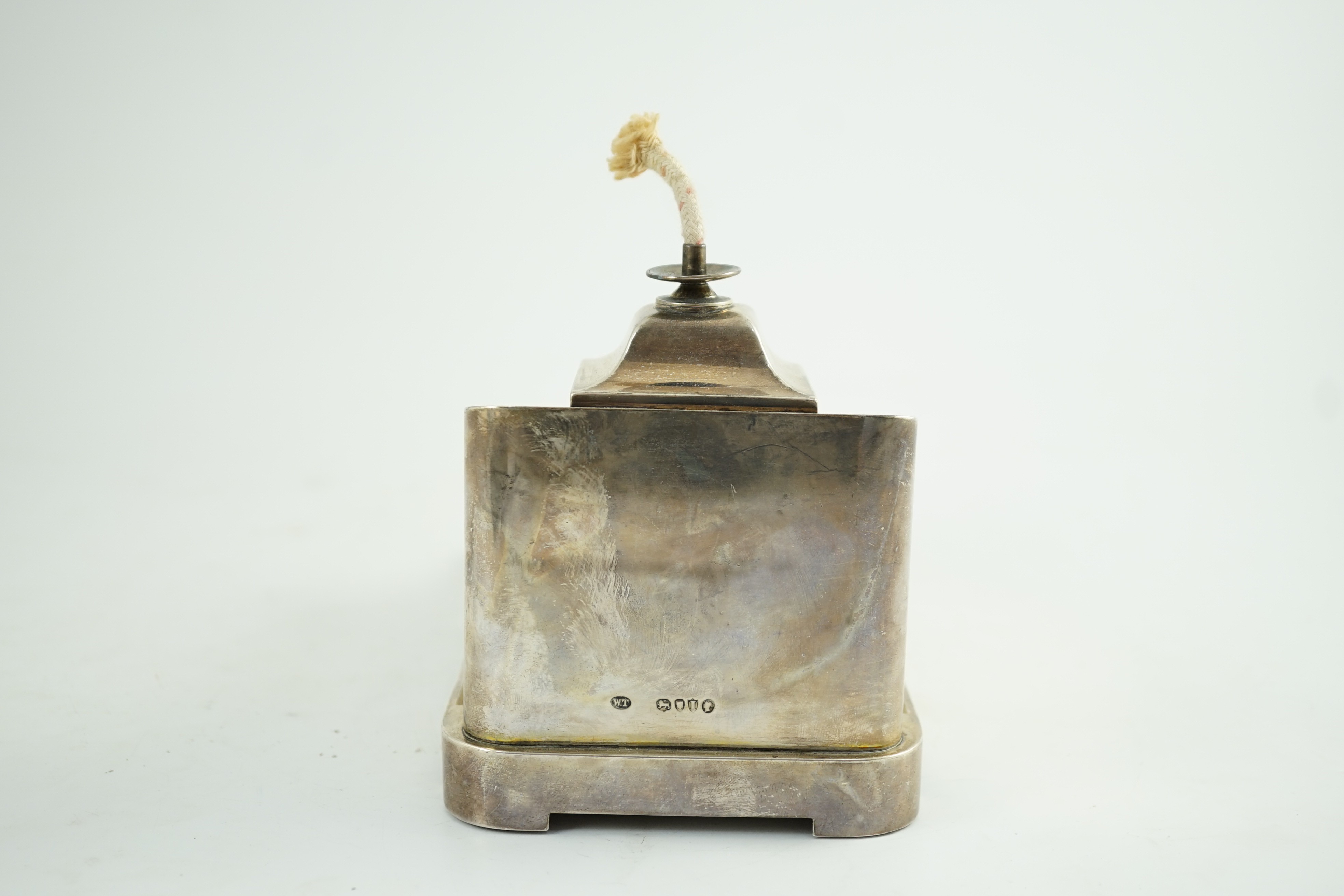 A Victorian silver smoker's compendium by Walter Thornhill